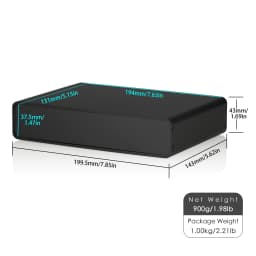 Nobsound All Aluminum Amplifier Chassis Mini Metal Cabinet DIY Case Box 200×143×43mm