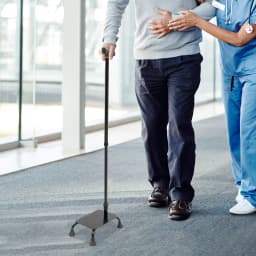 Large Pedal Stairs Cane Half Step Height Adjustable 2-in-1 Non-slip Walking Stick for Elderly