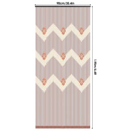 Bamboo Wood Beaded Curtain Colorful Doorway Bead String Curtain Simple Installation Round Bead Pendants