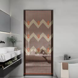 Bamboo Wood Beaded Curtain Colorful Doorway Bead String Curtain Simple Installation Round Bead Pendants