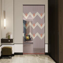Bamboo Wood Beaded Curtain Colorful Doorway Bead String Curtain Simple Installation Round Bead Pendants