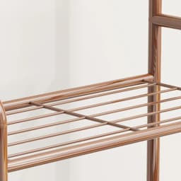 Garderobe, Freistehende Garderobe für das Schlafzimmer, Metallgarderobe mit Haken für Mäntel, Schuhregale, Taschen und Hüte