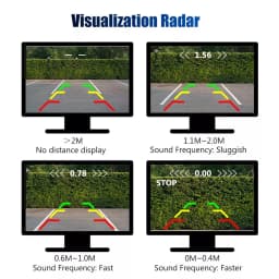 ESSGOO EU License Plate Cam Car Reverse Backup Rear View Camera Sensor Radar Night Vision HD Camera