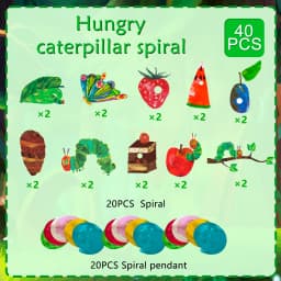 The Very Hungry Caterpillar Hanging Swirl, 20pcs Hungry Caterpillar Birthday Hanging Swirl, Caterpillar Butterfly Theme Hanging