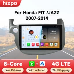 Hizpo Android 14 Car Radio Multimedia GPS For HONDA FIT JAZZ 2007 - 2013 2 Din Navigation Head Unit AI Voice Bluetooth 360 Camera