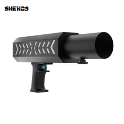 SHEHDS Rechargeable Single Hole RGB Confetti Machine Aluminum Alloy Body Safe and Reliable Battery Electronic for DJ Party