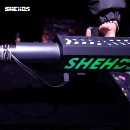 SHEHDS Rechargeable Single Hole RGB Confetti Machine Aluminum Alloy Body Safe and Reliable Battery Electronic for DJ Party