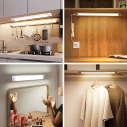 50cm Led Cabinet Lights with Remote Control Adjustable Brightness Led Tube Lighting for Kitchen Night Light LED Wall Closet Lamp