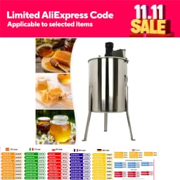 Electric Honey Extractor 201Stainless Steel Spinner Apiary Centrifuge Equipment Beekeeping Extraction Honeycomb Drum