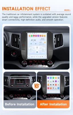 9.7" Hizpo Android Car Radio for KIA Sportage 3 2011 - 2016 Tesla Style Screen GPS RDS DSP 4G BT CarPlay Snapdragon 6115 360CAM