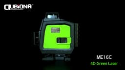 Clubiona 16 lines professional Super powerful Green Beams Laser Level With 1pcs battery and receiver