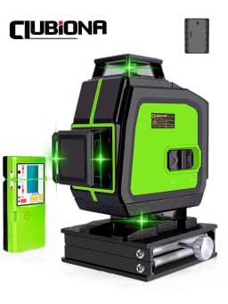 Clubiona 16 lines professional Super powerful Green Beams Laser Level With 1pcs battery and receiver
