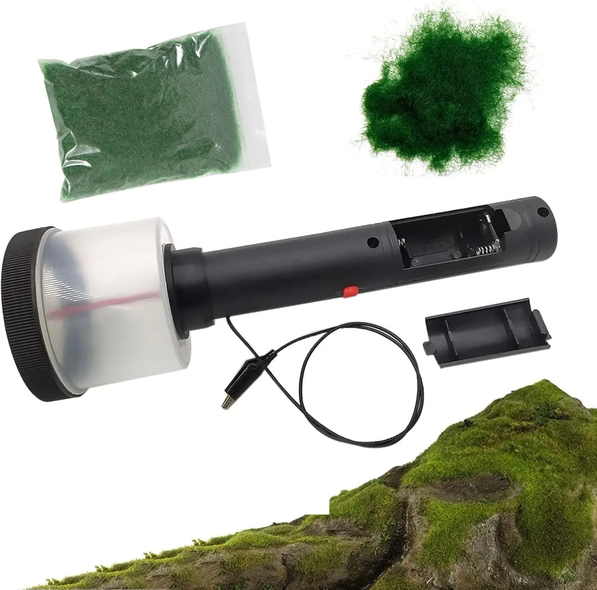 Static Gras Applikator ABS Grass Applicator Mit Antirutschgriff Für DIY Modellbau Landschaft Gras