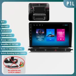 Hizpo 2Din 9inch CarPlay Android Auto Car Radio for Citroen C3/C4 Aircross 2017 - 2023 GPS RDS DSP 4G BT 360°CAM UI7862 Headunit