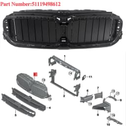 SAIQINGSP For BMW 5-Series G30 G31 2020-23 51119498612 Front Bumper Radiator Grill Shutter