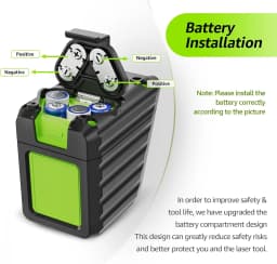 Huepar BOX-1G Osram Green Laser Level Self-leveling 130°/150° Horizontal & Vertical Nivel Laser Tools With Pulse Mode
