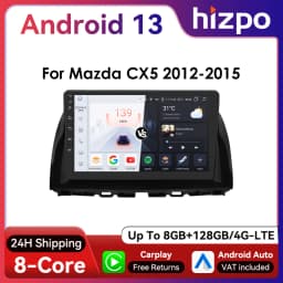 10.1" Hizpo 2Din Android13 Car Radio for Mazda CX-5 2012 - 2015 DSP RDS GPS Navigation BT 4G Android Auto CarPlay 360° CAM