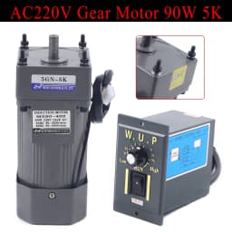 90W 5K Gear Motor Electric Motor AC 220V/110V AC Gear Motor Single Phase High Torque Adjustable 5K with Speed Controller