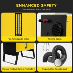 8KW Diesel Night Heater 12V/24V Diesel Air Heater Car Parking Heater With 24 Timer/Display For Tent Boat Factory Home