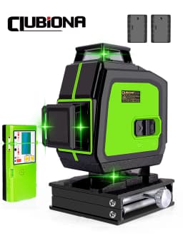 Clubiona 16 lines professional Super powerful Green Beams Laser Level With 2pcs batteries and receiver