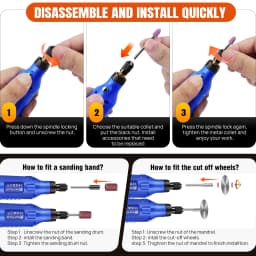 42W Cordless Rotary Tool Kit, 1.5Ah Li-Ion Battery,5 Variable Speed, 80pcs Accessories, for Grinding Carving Sanding Polishing