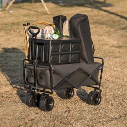 Large Collapsible Garden Camping Trolley Cart Outdoor Strong Load-bearing Beach Wagon Utility Carts With Wheels and Handle