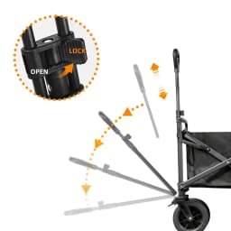 Large Collapsible Garden Camping Trolley Cart Outdoor Strong Load-bearing Beach Wagon Utility Carts With Wheels and Handle