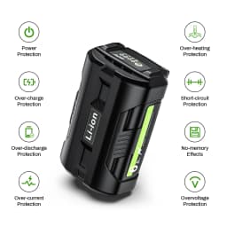 For Ryobi Battery 40V OP4050 6000mAh Lithium-ion Battery Replacement Battery For Ryobi OP4050 OP4060 Series Lawn Mowers Tool