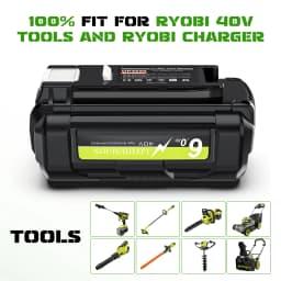 For Ryobi Battery 40V OP4050 6000mAh Lithium-ion Battery Replacement Battery For Ryobi OP4050 OP4060 Series Lawn Mowers Tool