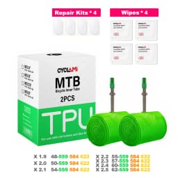 2pcs CYCLAMI Ultralight Bike Inner Tube 26 27.5 29 Inches MTB Bicycle TPU Material Bicycle Tire 45mm French Valve FV Super Light