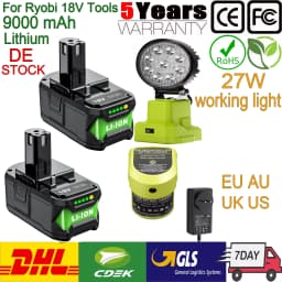 Bonacell 6000mah For Ryobi 18V Tool Battery Li-ion Battery Replacement Battery For Ryobi P108 P104 P107 Cordless Power Tools
