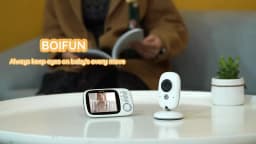 Boifun Baby Monitor with Camera, Surveillance with 3.2 Inch Digital LCD Screen Wireless, VOX, Night Vision,Temperature Monitor