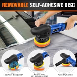 BRIEFNESS Dual Action Car Polisher Variable Speed Dual Action Car Polisher 5000W Dual Action Car Polisher DA Car Polisher