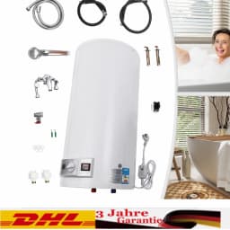 80L Electric Hot Water Storage Tank, 2000 W Heating Output and Thermometer, Energy Saving, Water Boiler, Hot Water Boiler