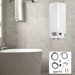 80L Electric Hot Water Storage Tank, 2000 W Heating Output and Thermometer, Energy Saving, Water Boiler, Hot Water Boiler