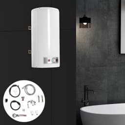 80L Electric Hot Water Storage Tank, 2000 W Heating Output and Thermometer, Energy Saving, Water Boiler, Hot Water Boiler