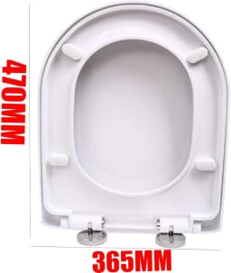 BRIEFNESS D-Type Toilet Cover with Soft-Close Mechanism clip-on toilet seat Antimicrobial Easy to CleanRemovable