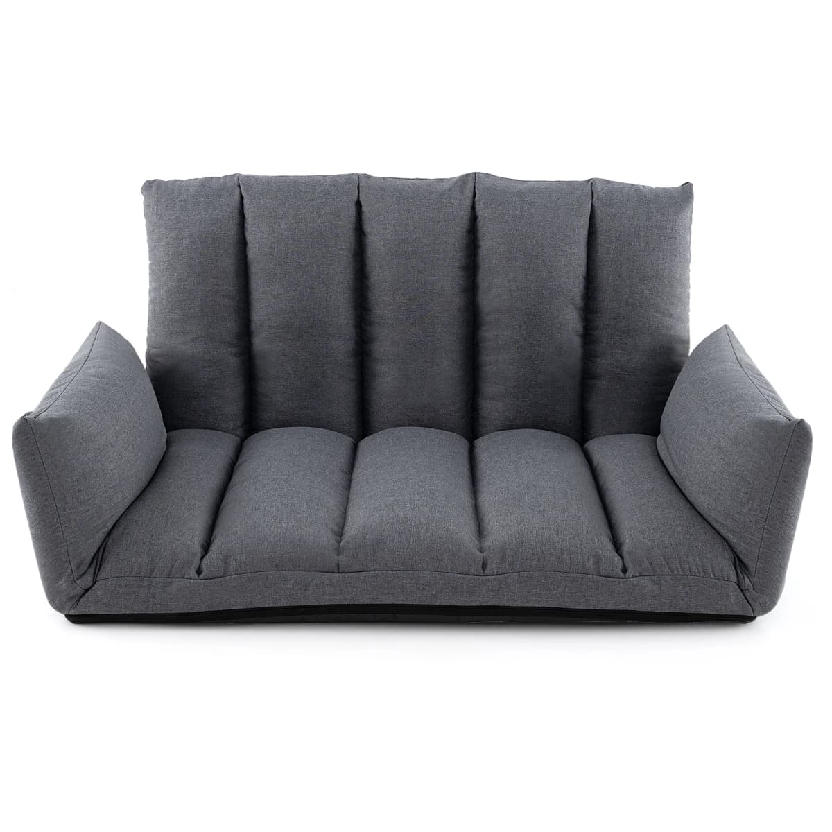 5-compartment Adjustable Backrest & Armrests Bonding chair Fold Floor Armchair with Upholstered Seat