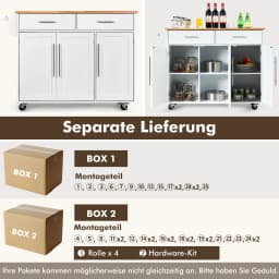 Kitchen trolley on wheels serving trolley kitchen kitchen trolley with drawers side cart kitchen island buffet cabinet Wood