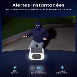 IeGeek 2K Wireless WiFi Surveillance Camera – IP66 Outdoor Wireless Battery, Integrated Solar Panel, Night Vision Colour