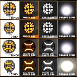 CO LIGHT 9 inch Round E9 Led Work Light 12V 24V Yellow White Led DRL Off Road Fog Lamp For Tractor Truck 4X4 4WD Car Accessories