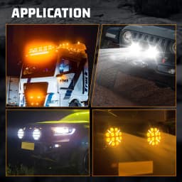 CO LIGHT 9 inch Round E9 Led Work Light 12V 24V Yellow White Led DRL Off Road Fog Lamp For Tractor Truck 4X4 4WD Car Accessories