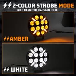 CO LIGHT 9 inch Round E9 Led Work Light 12V 24V Yellow White Led DRL Off Road Fog Lamp For Tractor Truck 4X4 4WD Car Accessories