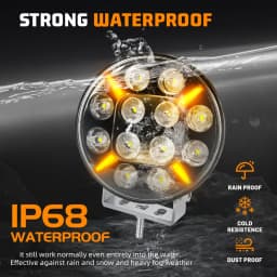 CO LIGHT 9 inch Round E9 Led Work Light 12V 24V Yellow White Led DRL Off Road Fog Lamp For Tractor Truck 4X4 4WD Car Accessories