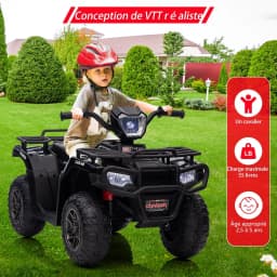 12V Electric ATV for Kids Push Vehicle with Safe Speed of 2.2mph Forward/Reverse Function LED Headlight Music and USB