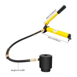 15 Ton Hydraulic Knockout Kit Punch Driver Kit 1/2'-4' W/ 10 Dies Carbon Steel Sheet Hole Opener Repair Tool Manuel Hole Digger