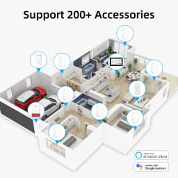 CPVAN 7 inch Smart Home Alarm System Wireless WiFi Home burglar Security Alarm with accessories support Tuya Smart Life control
