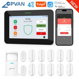CPVAN 7 inch Smart Home Alarm System Wireless WiFi Home burglar Security Alarm with accessories support Tuya Smart Life control