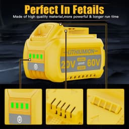 Replacement Battery For Dewalt 20V / 60V Lithium-ion Battery 21700 Rechargeable Battery For Dewalt DCD805 Impact Driver Tools