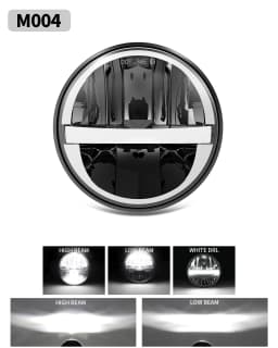 BraveWAY 5.75 inch LED Headlight for Motorcycle/Car/Truck 5-3/4" Round Motorbike Headlamp